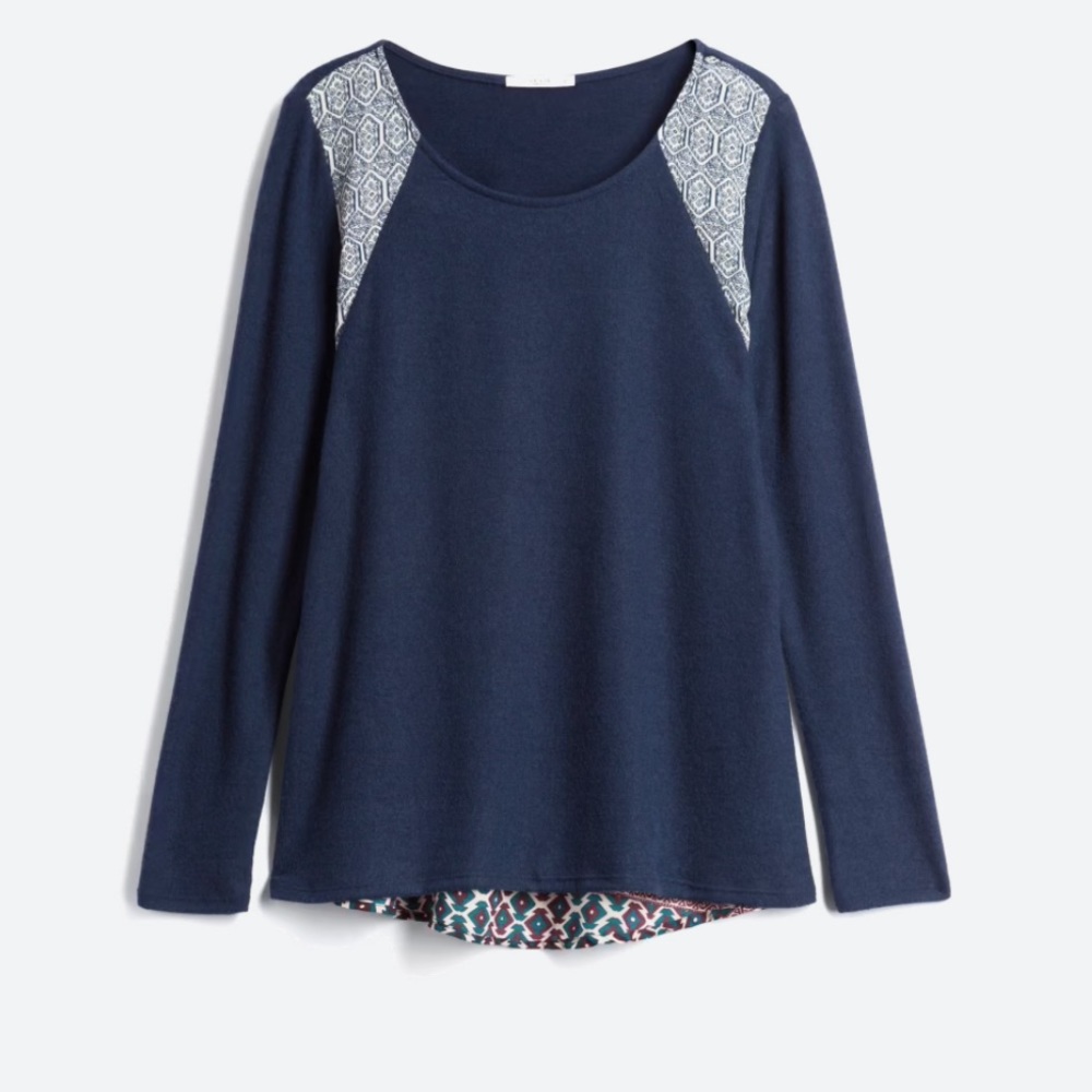 Le Lis Alapay Printed Back Knit Top, Size M